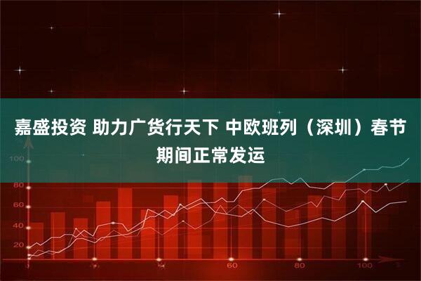 嘉盛投资 助力广货行天下 中欧班列（深圳）春节期间正常发运